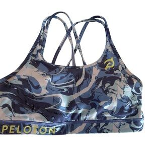 Peloton Navy Swirl‎ Sports Bra